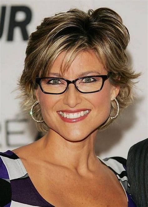 short hairstyles over 50 with glasses